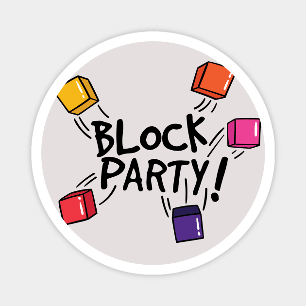 Block Party | Black Magnet by SparkleArt